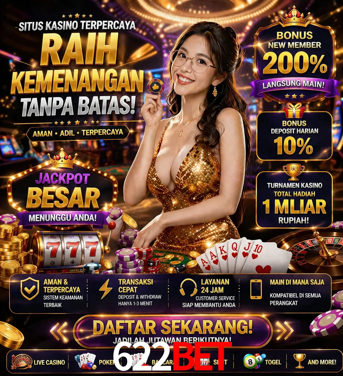 Roleta e blackjack 622bet